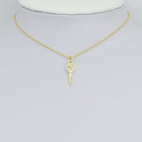 Clear CZ Tennis Racket Gold Charm Pendant,Sku#LX851