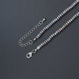 Silver Rainbow Hematite Necklace, sku#EF611