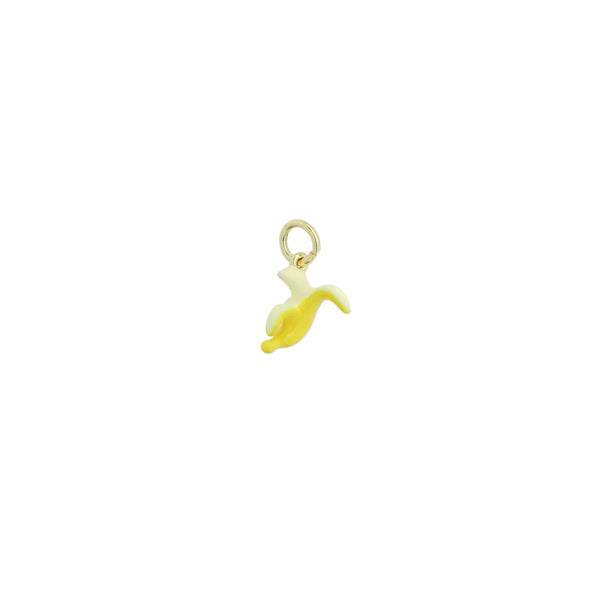 Enamel Banana Gold Charm Pendant,Sku#LX846