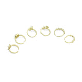 Rectangle, Square, Cross Heart, Flower, Zig zag, Tiny heart adjustable Ring, Sku#LK1272