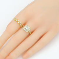 Rectangle, Square, Cross Heart, Flower, Zig zag, Tiny heart adjustable Ring, Sku#LK1272