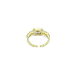 Clear Rectangle CZ Adjustable Ring, Sku#A335