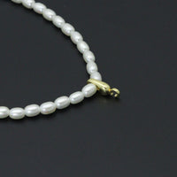 Rice Shape Pearl necklace , Sku#EF797