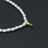 Rice Shape Pearl necklace , Sku#EF797