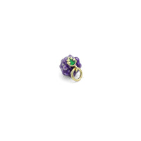 Purple Enamel Berry Charm Pendant,Sku#LX847