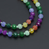 Colorful Jade Beads Adjustable necklace Bracelet, Sku#EF786