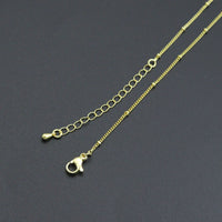 Gold Link Chain Enamel Cross Pendant Adjustable Necklace, sku#EF718