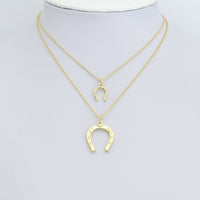 18K Gold Lucky Horse Shoe Shape Pendant/Charm, Z1310
