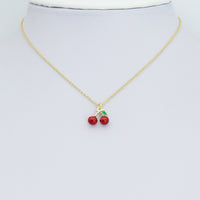 Enamel Cherry Charm, Sku#Y577