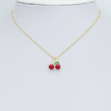 Enamel Cherry Charm, Sku#Y577