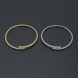 Gold Silver Thin Tennis Chain Link Stretchy Bracelet, Sku#A503