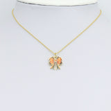 Colorful Enamel Bow Charm Pendant,Sku#LK1214