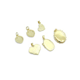 Gold Colorful Enamel Flower Butterfly Heart Oval Pendant charm, Sku#Z1484