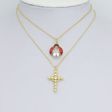 Gold Silver Ball Cross Ladybird Ladybug Pendant charm, Sku#A505