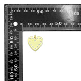 Clear CZ Round Heart Pendant charm, Sku#LX898