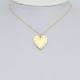 Clear CZ Round Heart Pendant charm, Sku#LX898