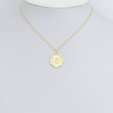 Gold Evil Eye Coin Charm Pendant,Sku#LX866