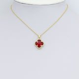 Colorful Cyrstal Gold Flower Charm Pendant,Sku#FH245