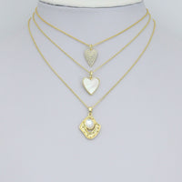 CZ Heart, Mother of Pearl Heart, Oval Pearl Pendant charm, Sku#LX917