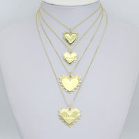 Gold Heart Mother's Day Mama Heart Pendant charm, Sku#LX920