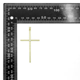 Large Gold Cross with CZ Center Pendant charm, Sku#LK1277