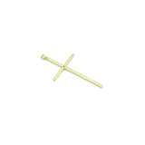 Large Gold Cross with CZ Center Pendant charm, Sku#LK1277