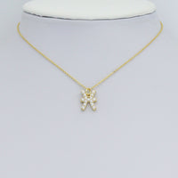 Gold White Pearl Zotiac Symbol Charm Pendant,Sku#A482