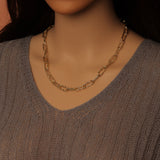 Wholesale Hammered Paperclip Chain by Yard, sku#LX901