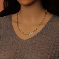 Wholesale Gold Silver Mixed Shape Stainless Chain By Yard, sku#LX907