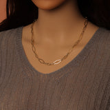 Wholesale Gold Silver Mixed Shape Stainless Chain By Yard, sku#LX907