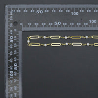 Wholesale Pearl Paperclip chain by Yard, HX22