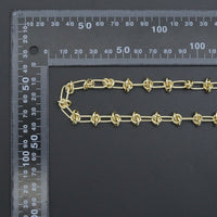 Wholesale Gold Stainless Steel Knotted chain by Yard, sku#LX899