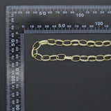 Wholesale Hammered Thick Oval link Stainless Steel Gold Chain, sku#LX903