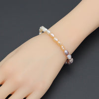 7-8mm Irregular Pearl Strethcy Bracelet, Sku#EF652