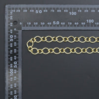 Wholesale Hammered Twsited Oval Link Gold Chain, sku#LX904