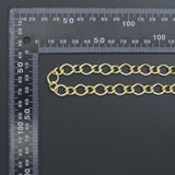 Wholesale Hammered Twsited Oval Link Gold Chain, sku#LX904