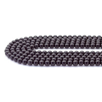 Genuine Black Obsidian Round Smooth Beads, Sku#U1775