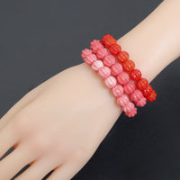 10mm Pumpkin Resin Stretchy Bracelet, Sku#EF664