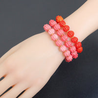 10mm Pumpkin Resin Stretchy Bracelet, Sku#EF665