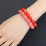 10x13mm Pumpkin Resin Stretchy Bracelet, Sku#EF655