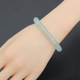 5x8mm Rondelle Smooth Blue Jade Stretchy Bracelet, Sku#EF711