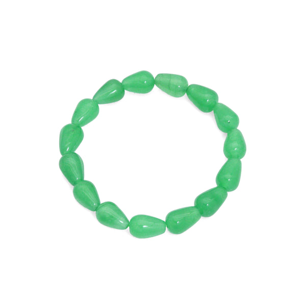 8x12mm Teardrop Aventurine Jade Stretchy Bracelet, Sku#EF709