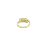 Gold Silver Pink Clear CZ Adjustable Ring, Sku#A150
