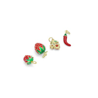 Red Cherry Strawberry Chili Pendant charm, Sku#O133