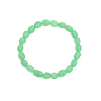 6x9mm Irregular Oval Jade Stretchy Bracelet, Sku#EF749