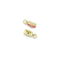 Pink Enamel Camera  charm, Sku#LD758