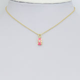 Pink Enamel Camera  charm, Sku#LD758