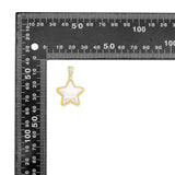 Gold iridescent White Pearl Star Charm Pendant,Sku#LD726