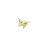 Clear CZ Gold Bow Connecter Charm Pendant,Sku#LD730