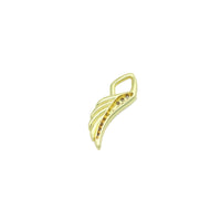 Clear CZ Gold wing Charm Pendant,Sku#LK1185